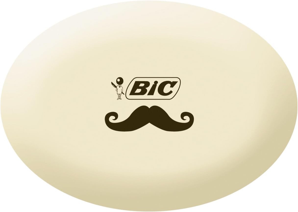 BIC Eraser Mini Fun, Synthetic Rubber 2 Designs, Blister A 3 pcs, White