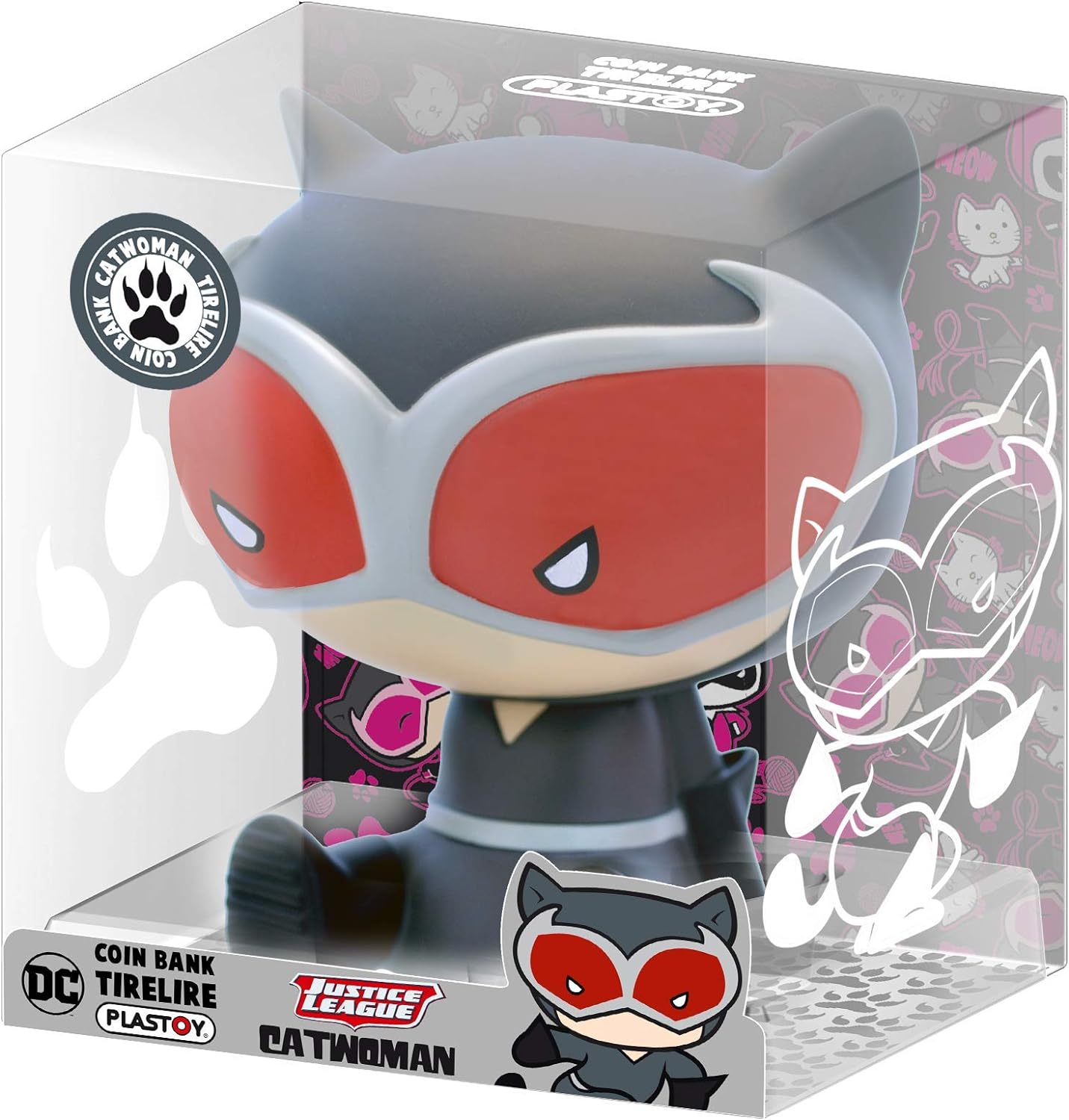 Funbox Media 80076 DC Comics Catwoman Piggy Bank, Multi-Coloured