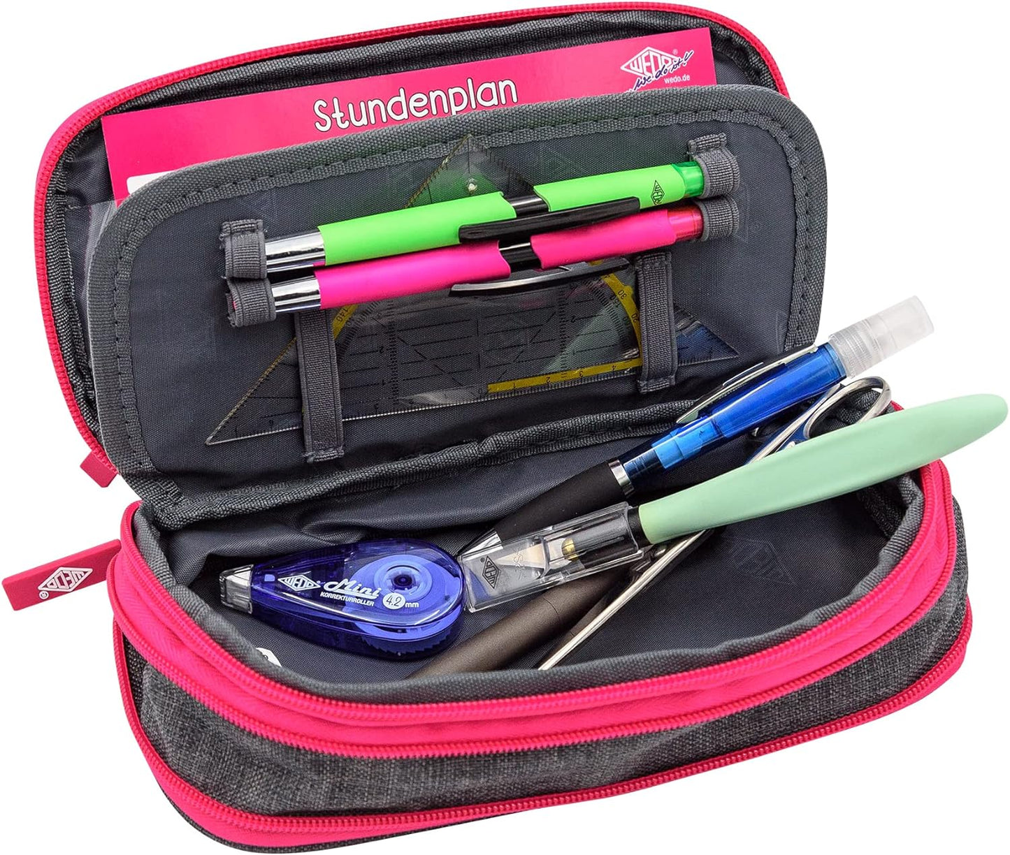WEDO Neon Stretch 24244066 Pencil Case grey/pink