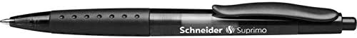 SCHNEIDER 5 Stück Kugelschreiber Suprimo, schwarz, mittlere Strichstärke (M
