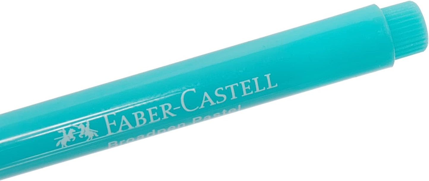 Faber-Castell 155457 - Faserschreiber Broadpen 1554, pastell türkis, 1 Stück