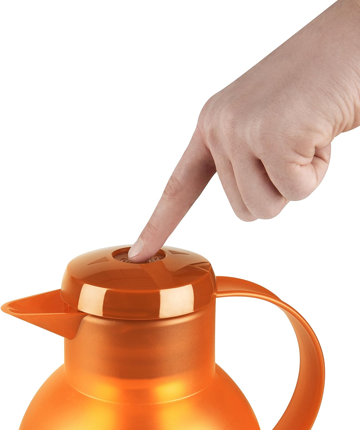 Emsa Samba 504234 Insulated Thermos Can 1.0 L Quick Press Translucent Orange