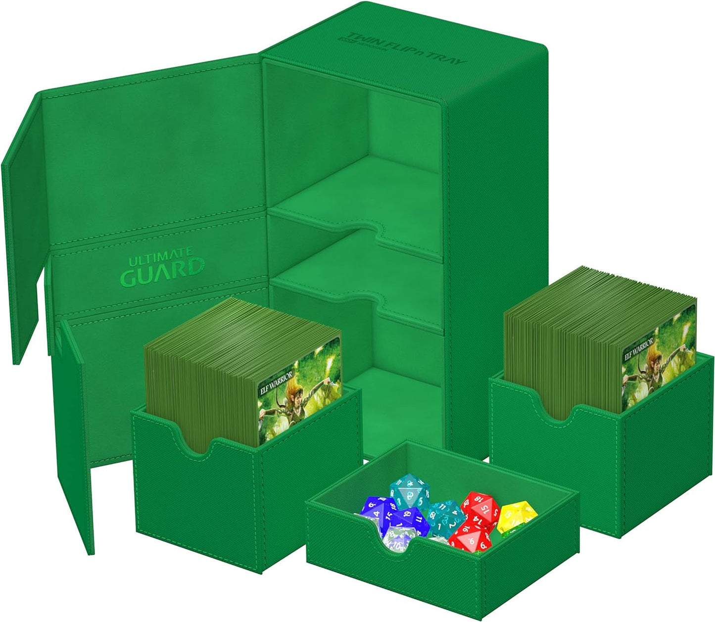 Ultimate Guard Twin Flip`n`Tray 200+ XenoSkin Monocolor Vert