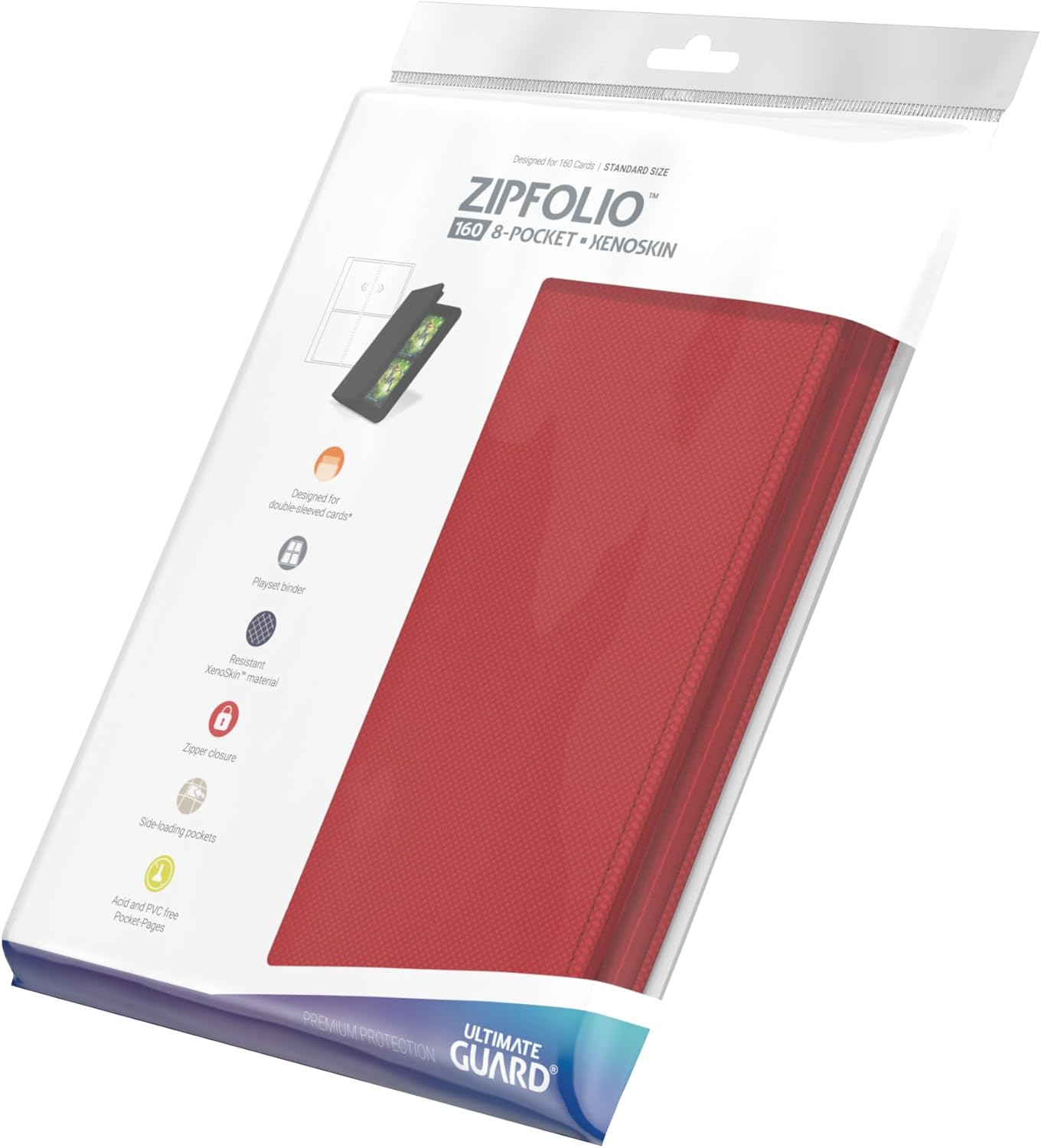 Ultimate Guard 4-Pocket XenoSkin ZipFolio (Red