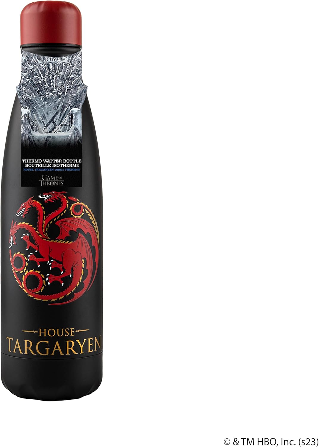 Cinereplicas Game of Thrones Targaryen 500 ml Stainless Steel Insulated Water Bottle, Official Licence