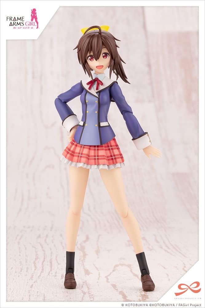 Kotobukiya Sousai Shojo Teien figurine Plastic Model Kit 1/10 Ao Gennai Wakaba Girls' High School Winter Clothes 16 cm