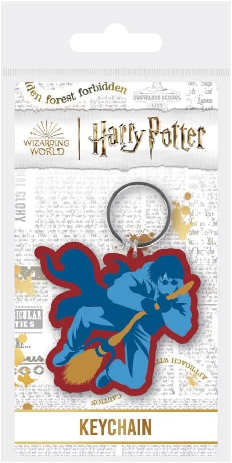 Pyramid International Harry Potter Rubber Keyring, Zip Pull or Backpack Charm (Seeker Harry Design) - Official Merchandise