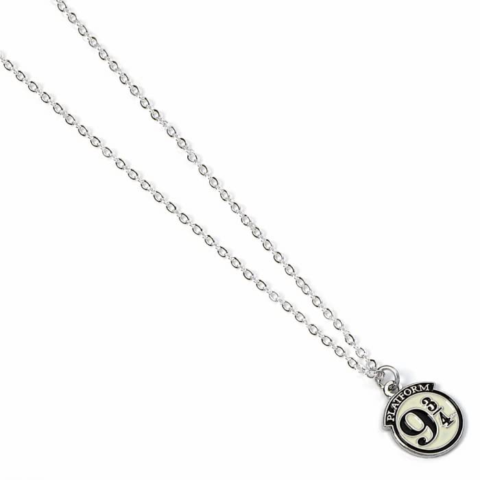 Harry Potter Platform 9 3/4 Halsketting zwart-wit Fan merch, Film, Hogwarts, Official Harry Potter Platform 9 3/4 Necklace The Carat Shop, Carat Harry Potter - Silber Anhänger, Kette - Platform 9 3/4 - Harry Potter Fanartikel