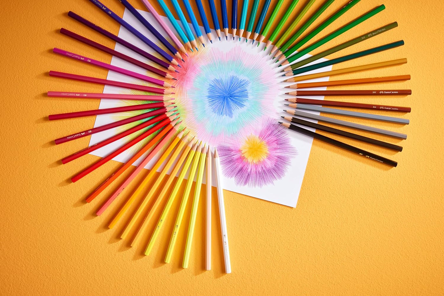 Faber-Castell 120148 Environmentally-Friendly Colouring Pencils 48-Pack Sharpener Cardboard Box Castle