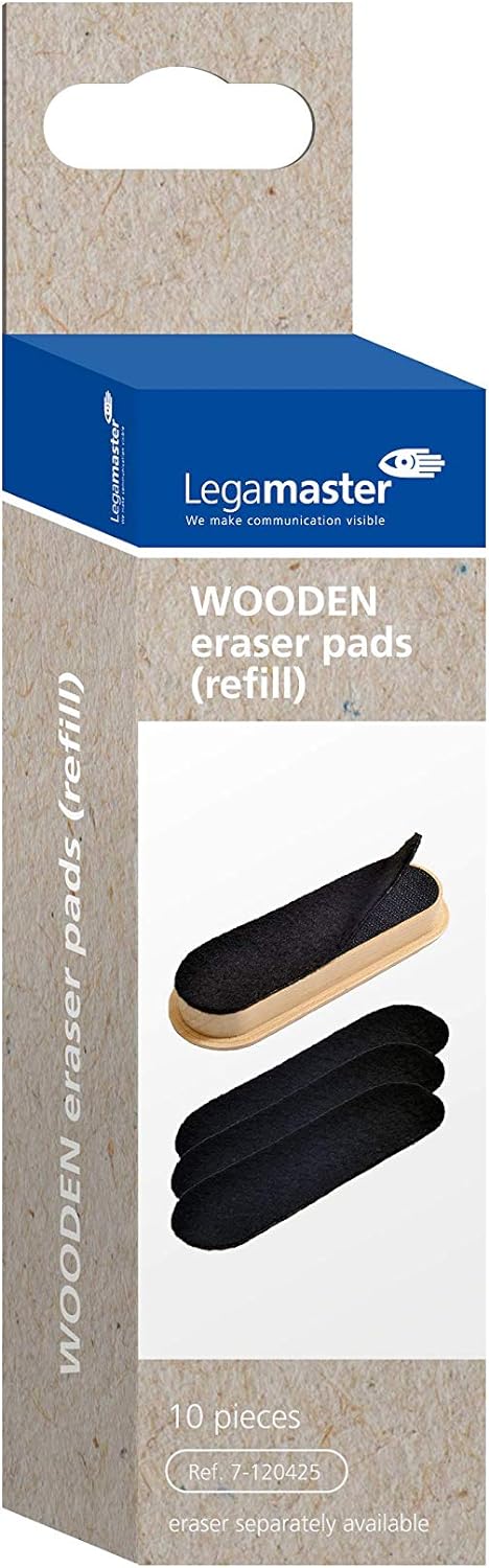 Legamaster - whiteboard eraser pad felt refill - 10 pc - for wooden eraser