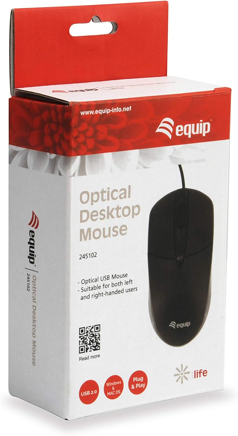 Equip Wired Optical Mouse Black