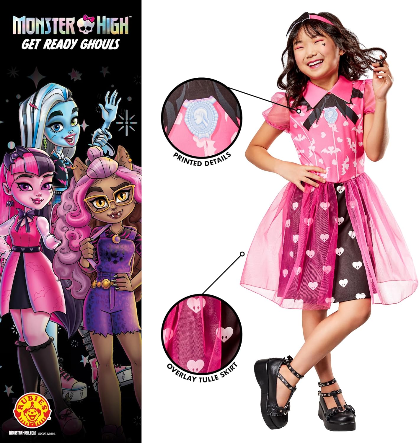 Rubies Official Monster High Draculaura Child Costume, Kids Fancy Dress