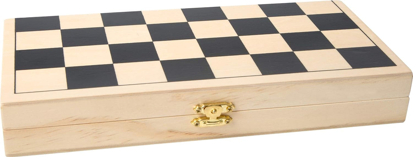 Legler Folding Chess Wooden Games Set travel chess