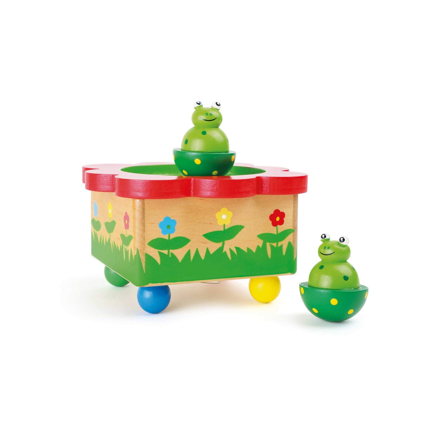 small foot 7541 wooden music box dancing frogs, cute figures dancing to the melody, from 3 years on