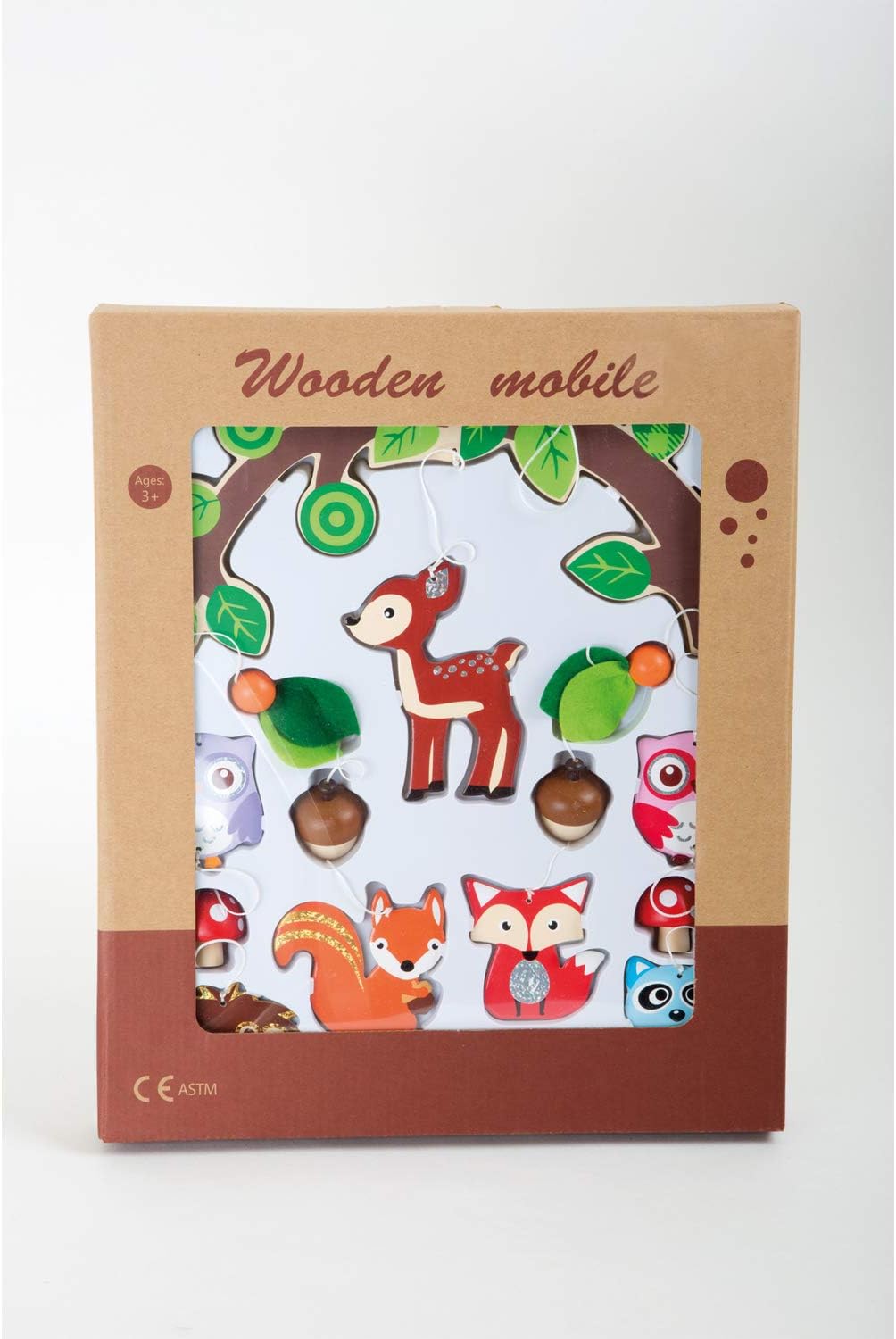 Small Foot Forest Animal Mobile, Wood, Multi-Colour, 66 x 29 x 29 cm