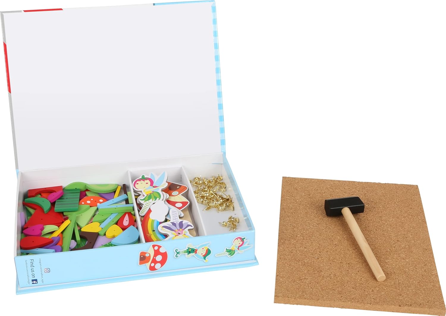 small foot 10227 Hammer game "Fairy" made of wood, cork floor with motives of fairies for hammering, from 6 years on Hammer game fairy