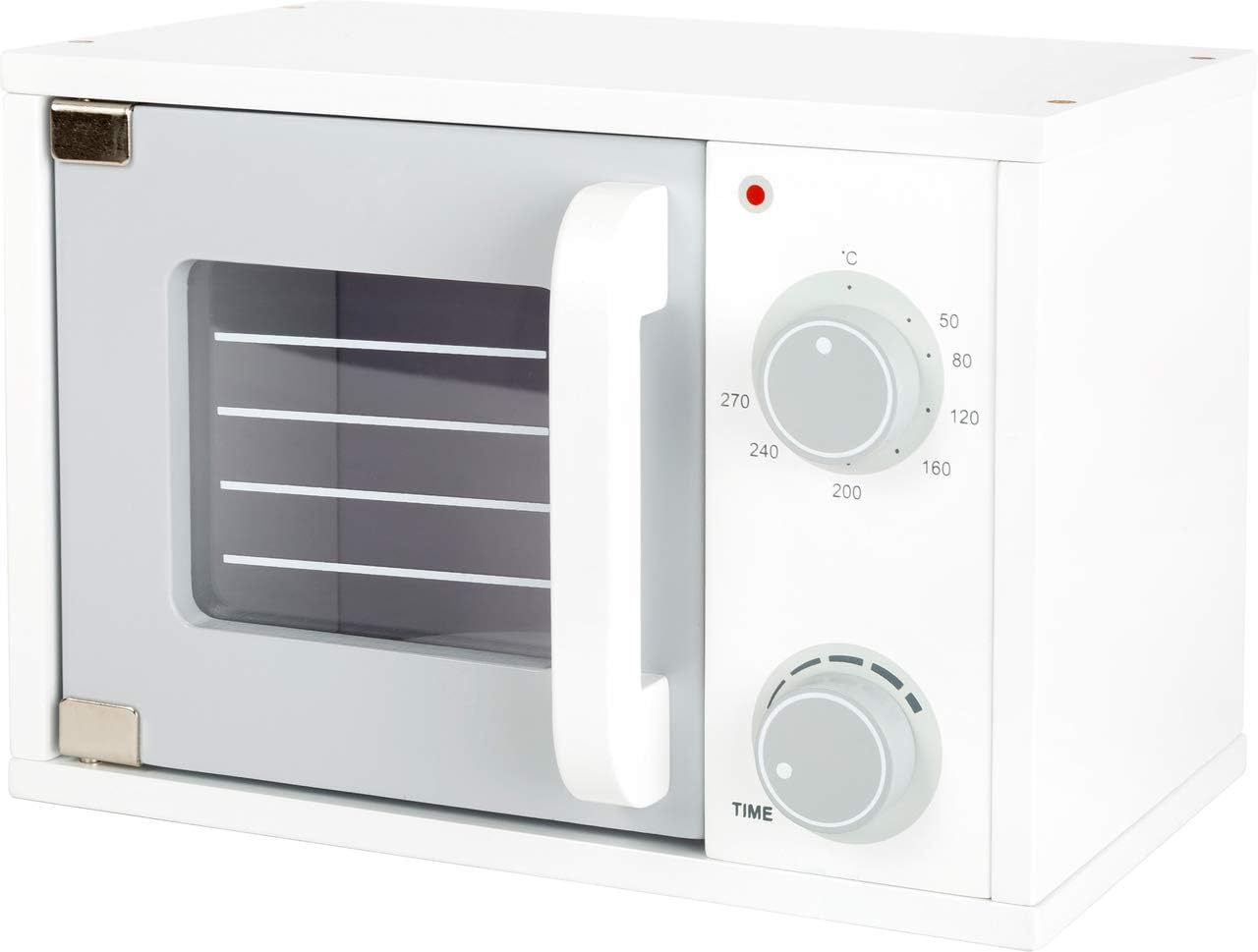 small foot 11184 Microwave "children's kitchen" made of wood, with swivel knobs and door with magnetic lock, from 3 years