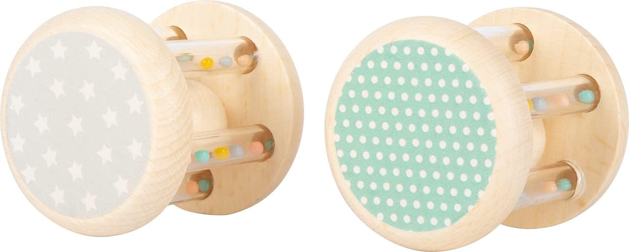 small foot 11885 Animals Rattles, in Soft Pastel Colours and Child-Friendly Design, for Babies and Infants Toys