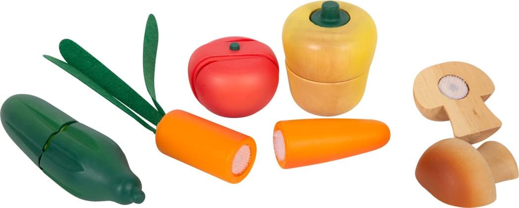 small foot Cuttable Vegetables Set fresh, wood, add-on for play kitchens & stores, role play toy for ages 2+ yrs., 12329