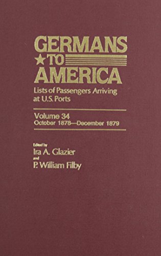 Germans to America, Oct. 1, 1878-Dec. 31, 1879