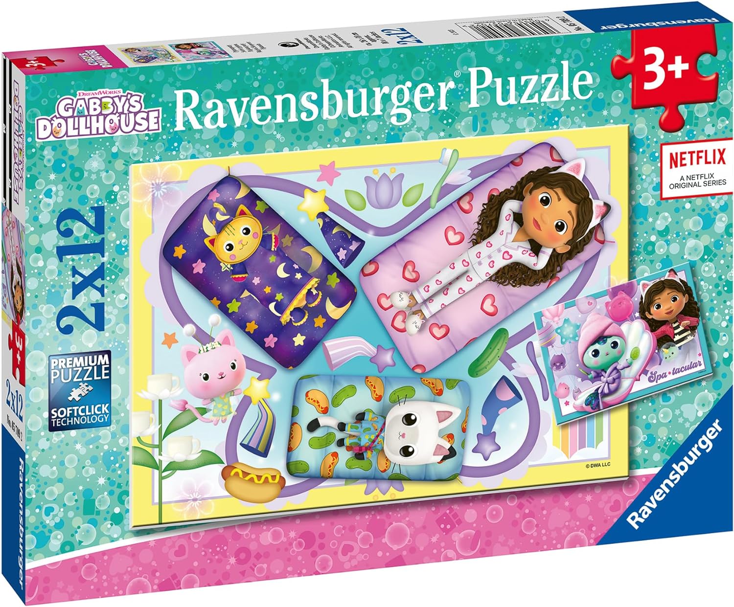 Ravensburger Gabby's Dollhouse Jigsaw Puzzles for Kids Age 3 Years Up - Toddler Toys - 2x 12 Pieces