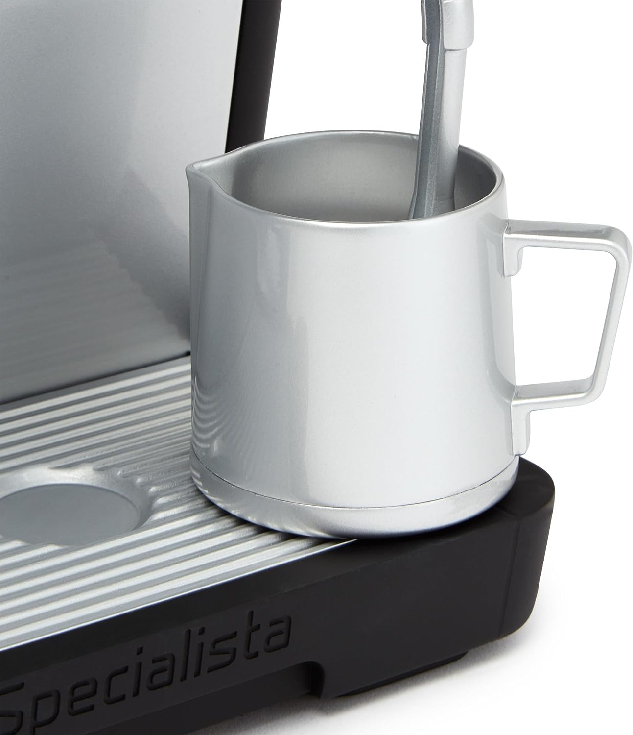 Casdon De'Longhi Toys. Barista Coffee Machine. Toy Kitchen Playset for Kids with Moving Parts, Realistic Sounds and Magic Coffee Reveal. For Children Aged 3+, Silver