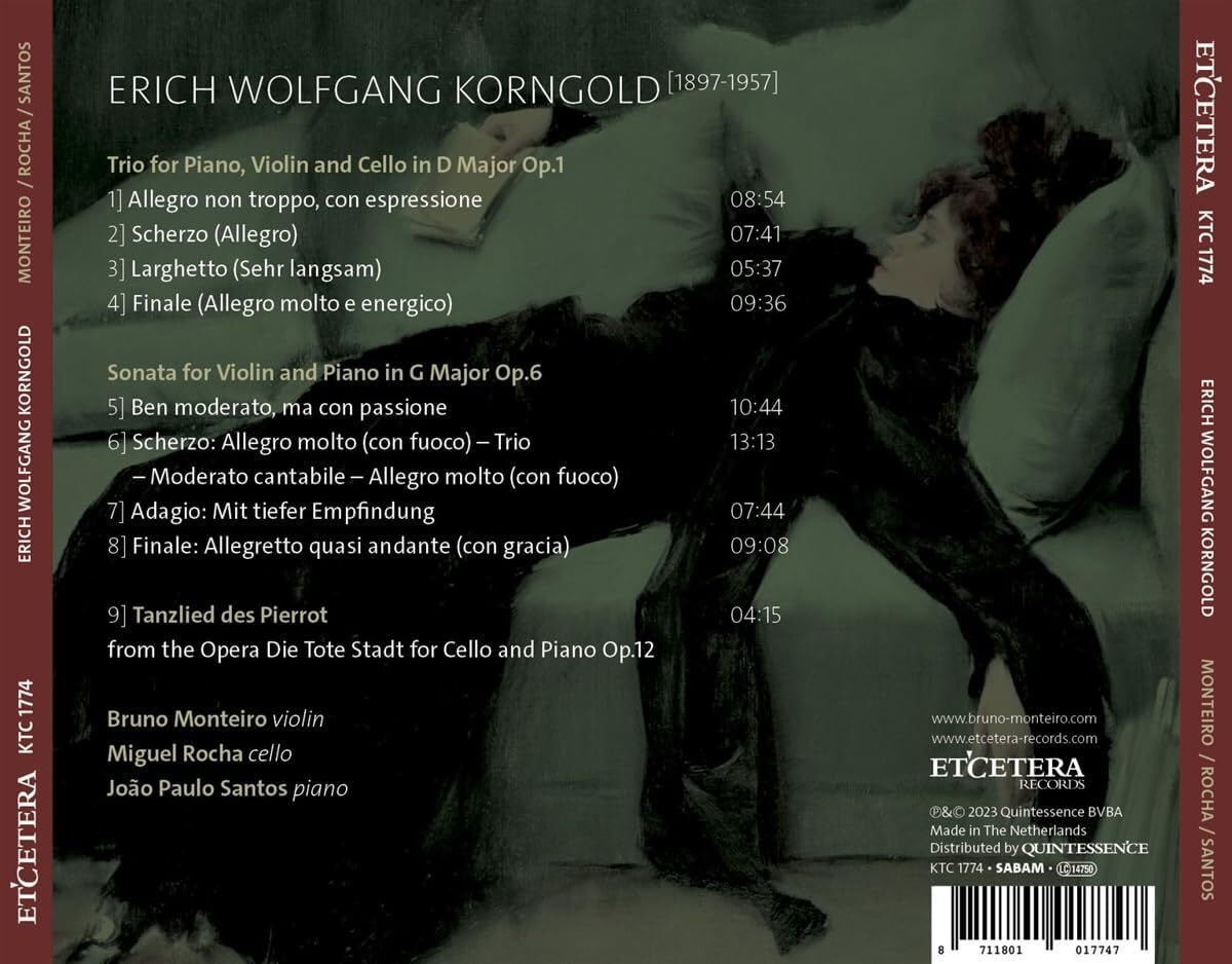 Erich Wolfgang Korngold: Music for Violin, Cello & Piano