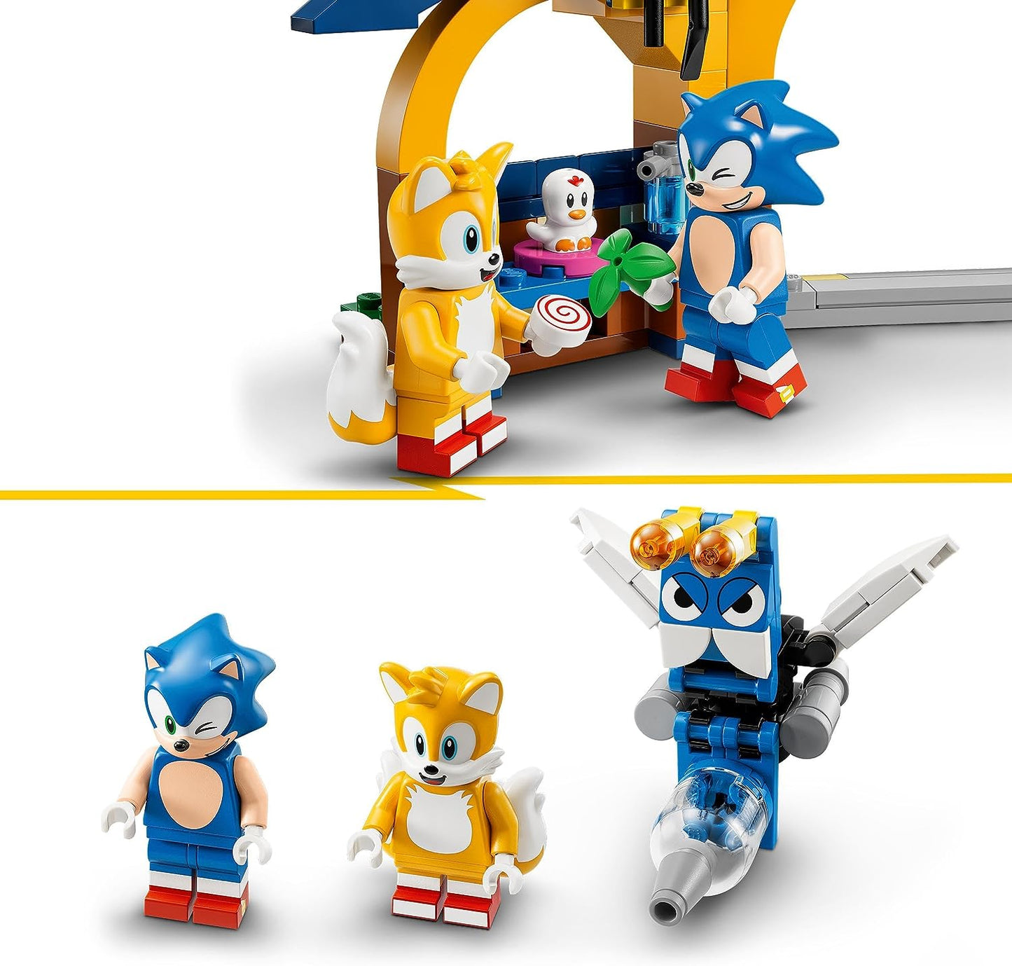 LEGO Sonic the Hedgehog Tails' Workshop and Tornado Plane Set, Buildable Toy Game with Aeroplane Toy and 4 Character Figures including Tails, Toys for Kids 6 Plus Years Old 76991 Single