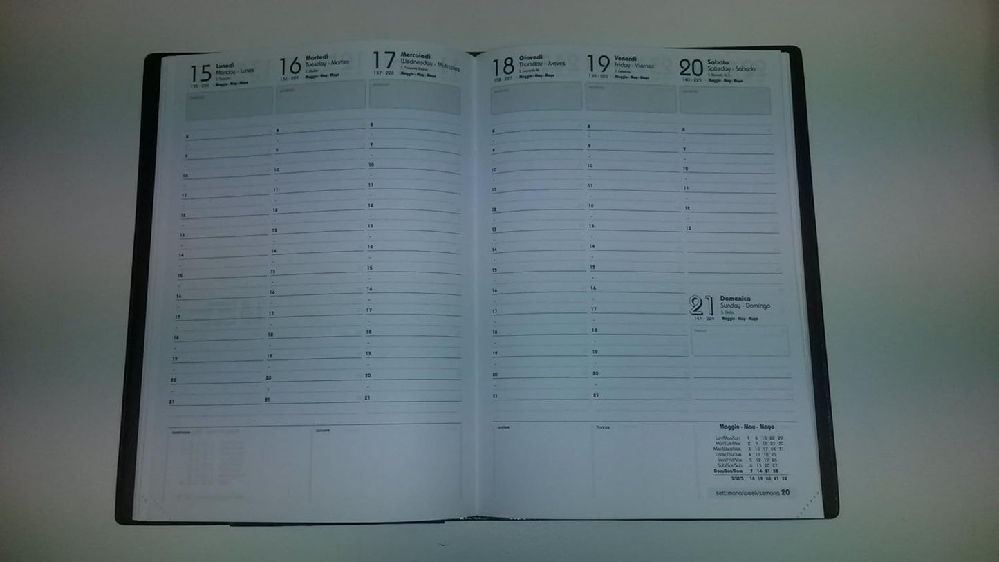 Weekly Planner Weekly F. to 15 x 21 cm Blue Cover