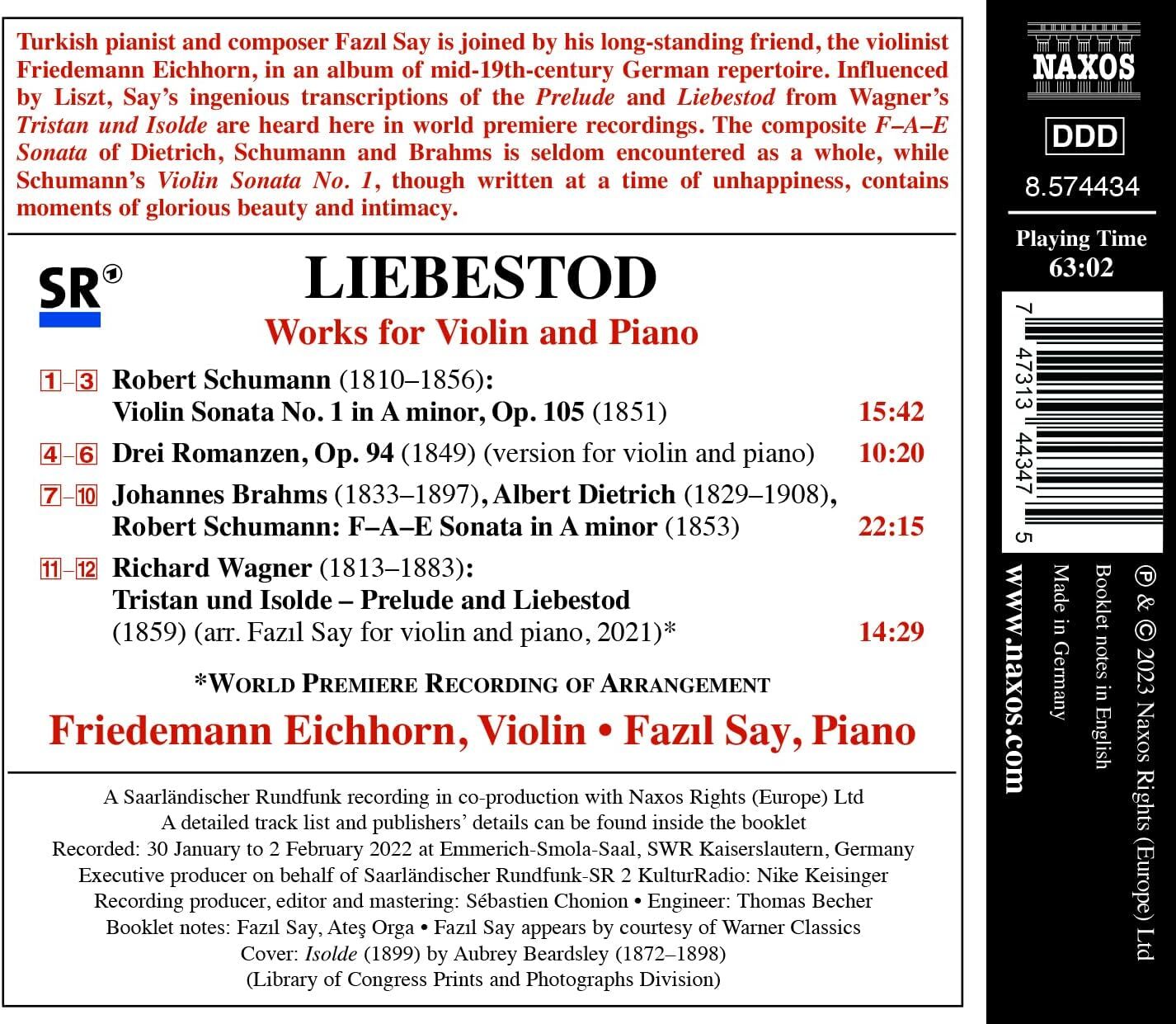 Liebestod: Works for Violin and Piano