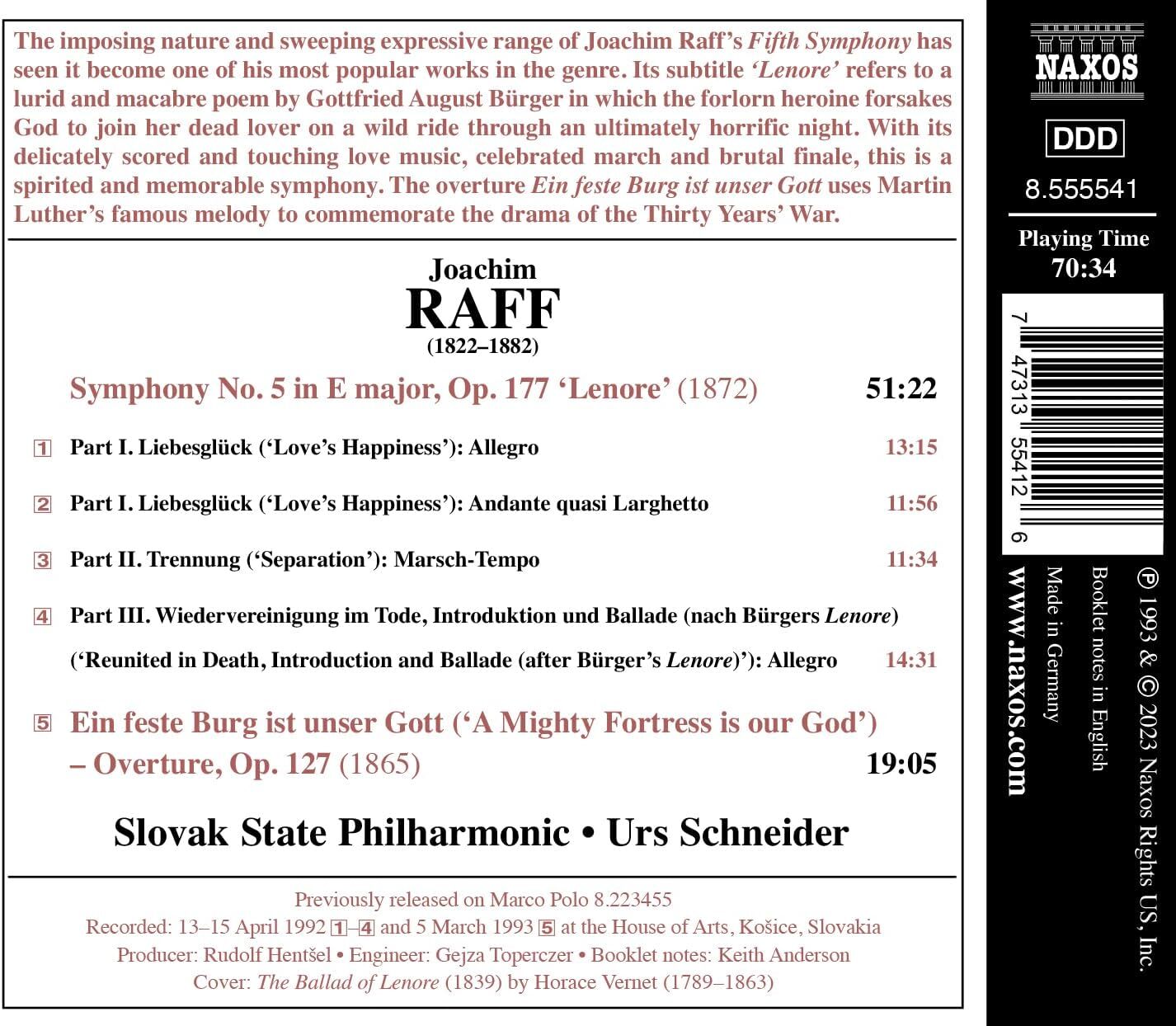 Joachim Raff: Symphony No. 5 'Lenore'