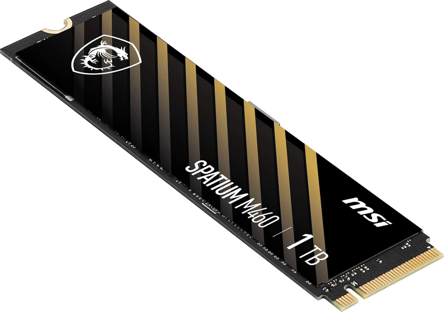 MSI SPATIUM M460 PCIe 4.0 NVMe M.2 1TB - PCIe 4.0 NVMe M.2 Internal Solid State Drive, 5000MB/s Read & 4500MB/s Write, 3D NAND, Built-In Data Security, MSI Center - 5 Year Warranty (600 TBW) 1TB 460