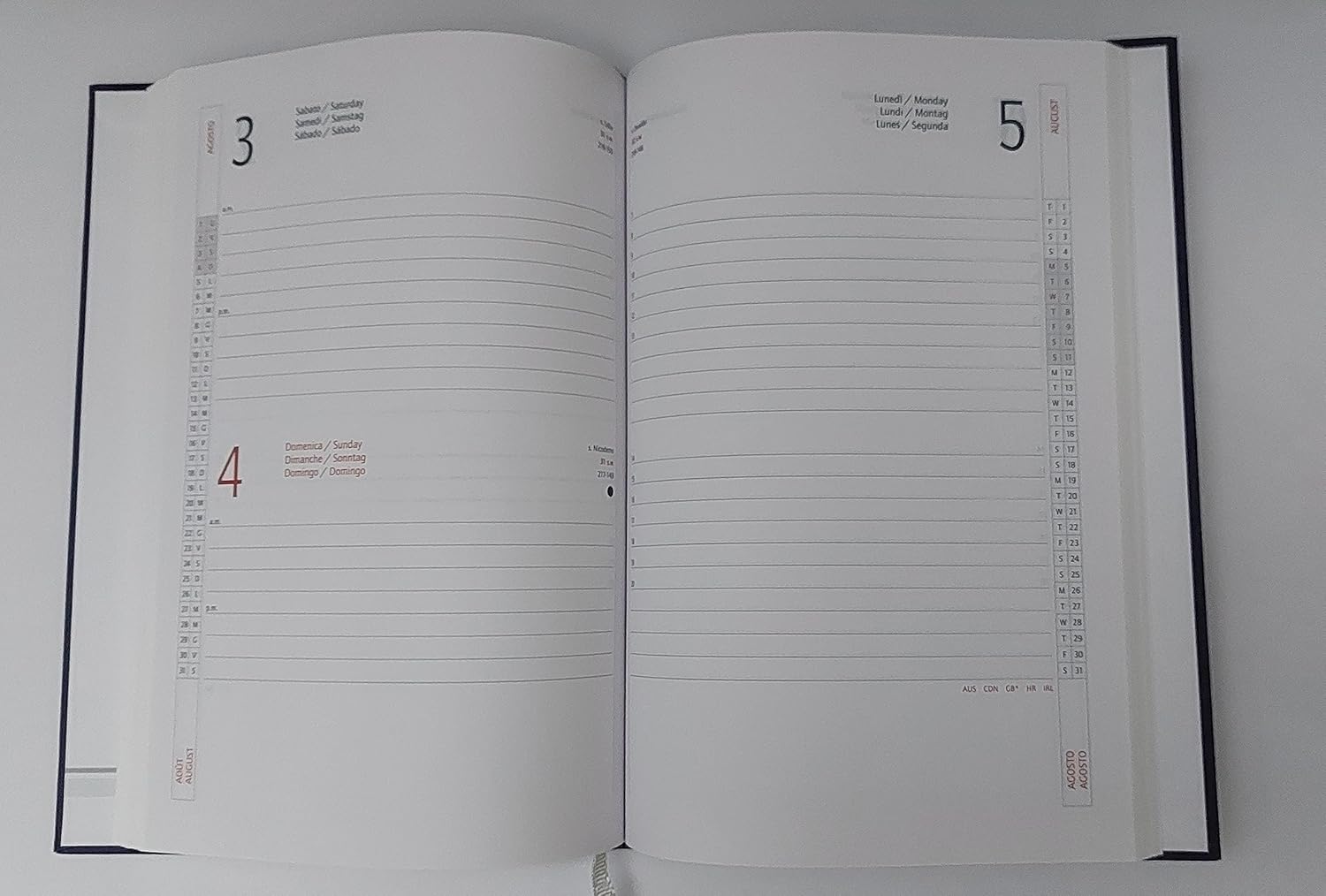 InTempo Alfa 2024 Daily Diary Dark Blue A5 Size 15 x 21 cm + Free Pen