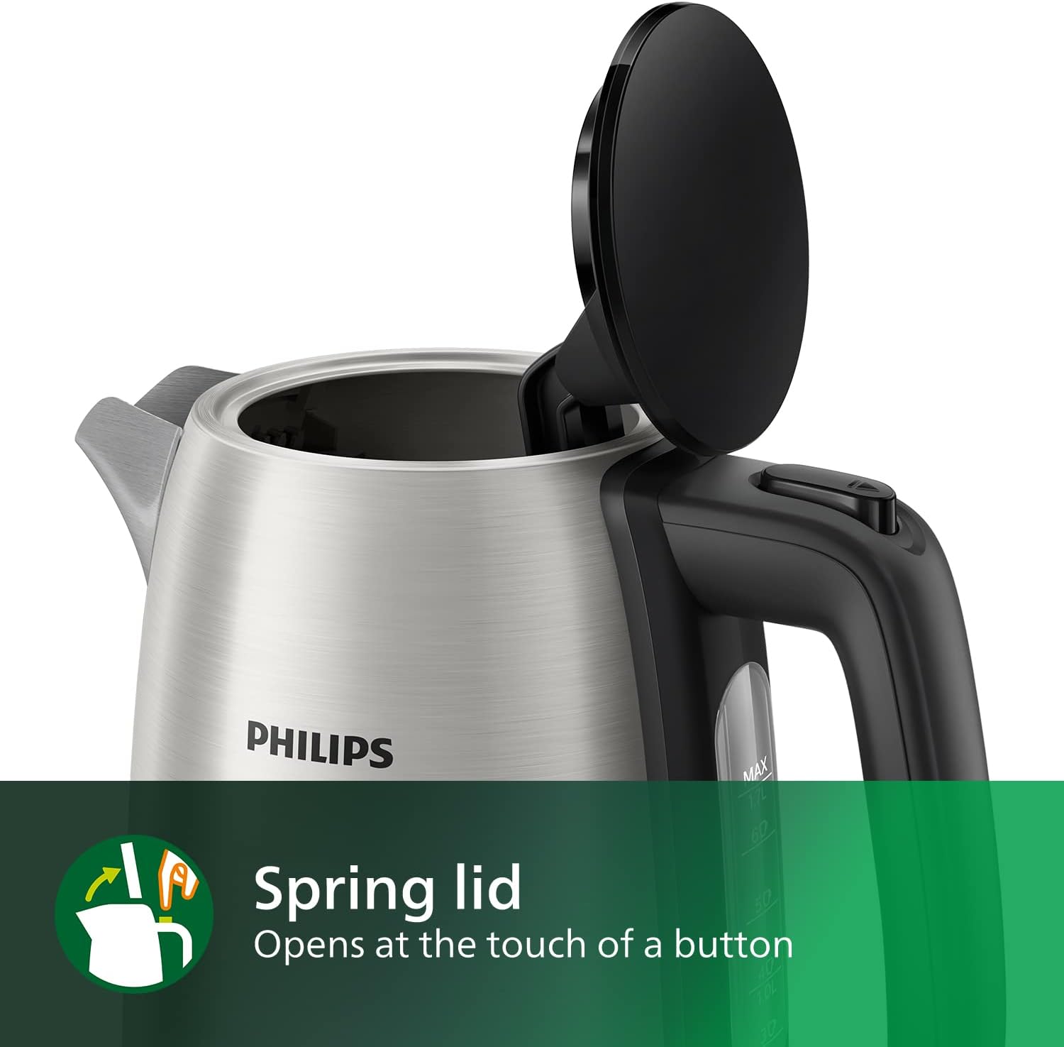 Kettle Philips Hd9350/90 1,7L 2200W Inox Black Steel Stainless Steel Polypropylene 2200 W 1,7 L