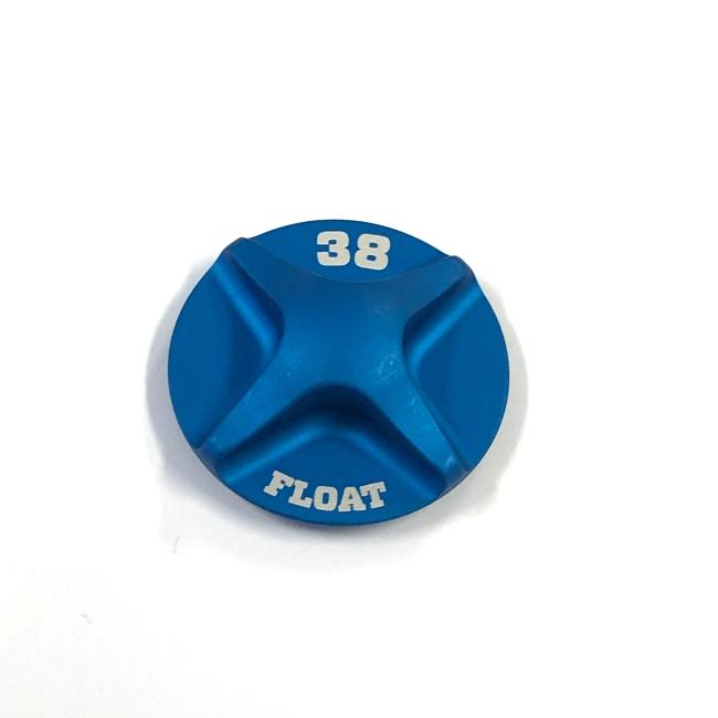 (T) Federteile: 2021 38 FLOAT Air Topcap, Al, Blue Ano (Dichtung 029-03-008 zu diesem Teil hinzufügen