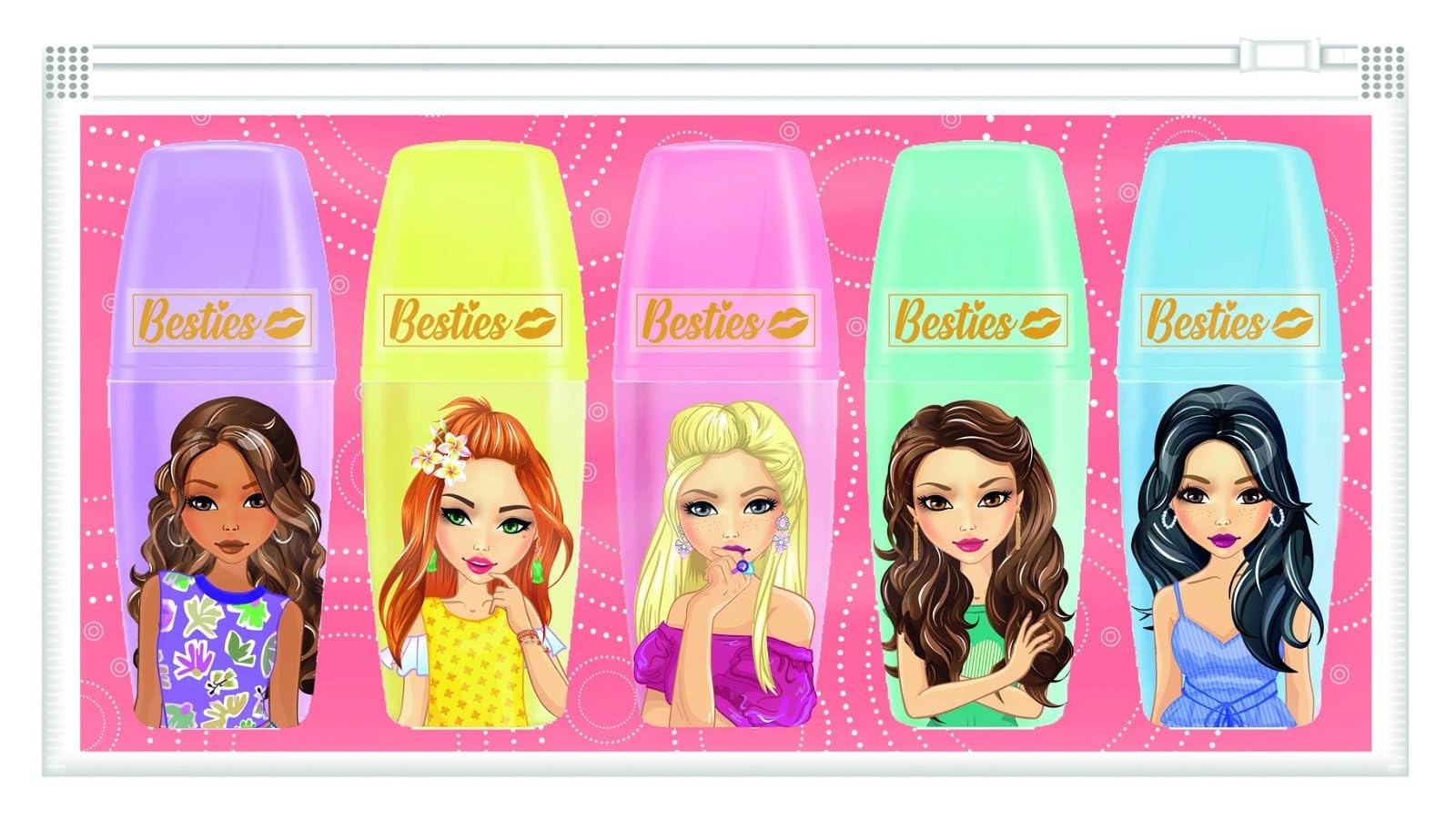 Besties - Besties Mini Markeerstiften 5st.