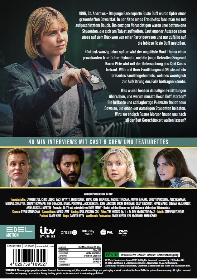 Karen Pirie - Echo einer Mordnacht Staffel 1 (basiert auf einer Romanreihe der Bestseller-Autorin Val McDermid