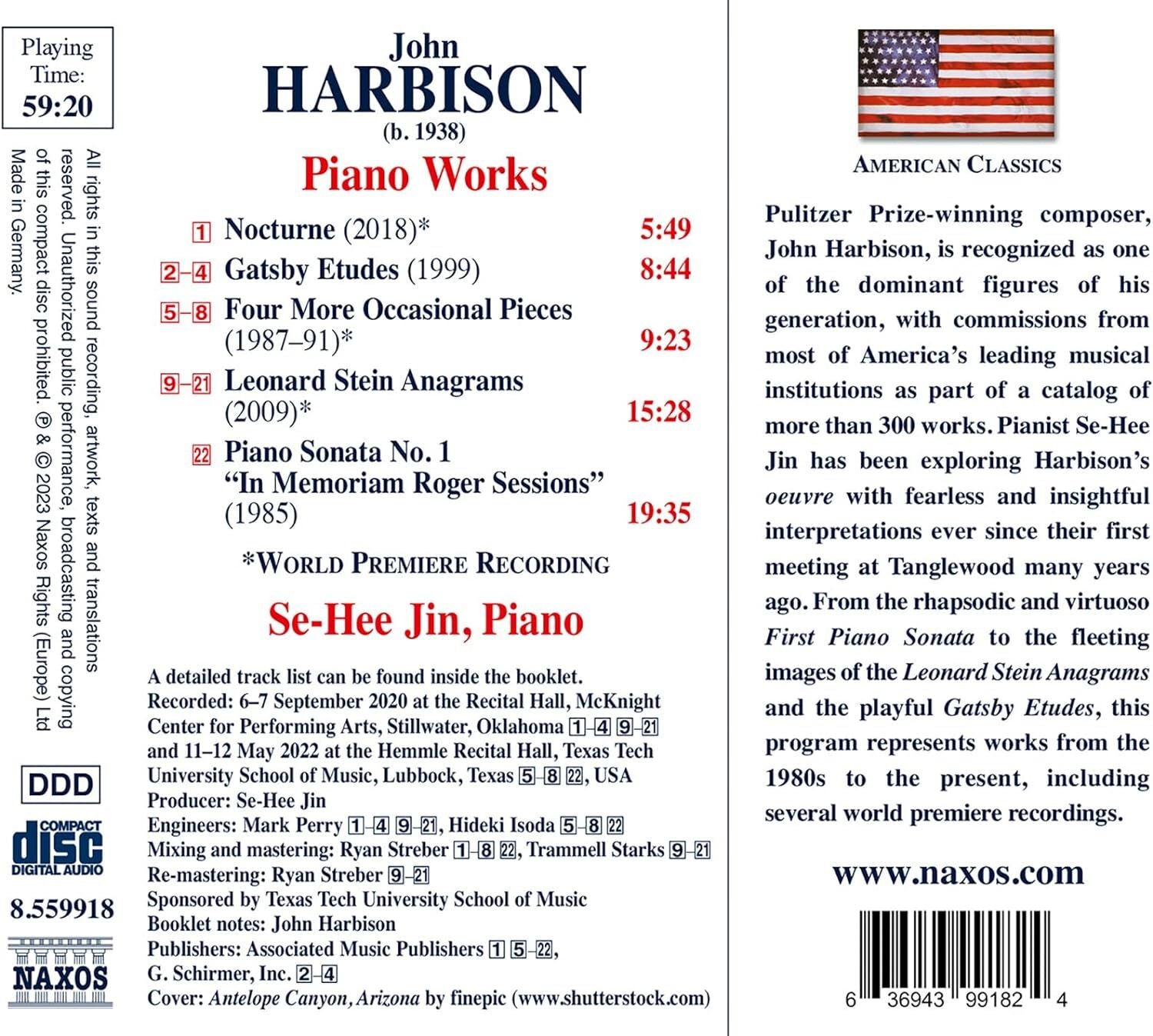 John Harbison: Piano Works