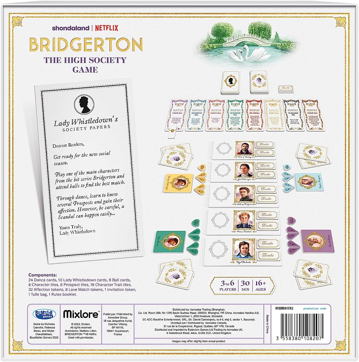 Mixlore | Bridgerton - The High Society Game | Card Game | Ages 16+ | 3-6 Players | 30 Minutes Playing Time