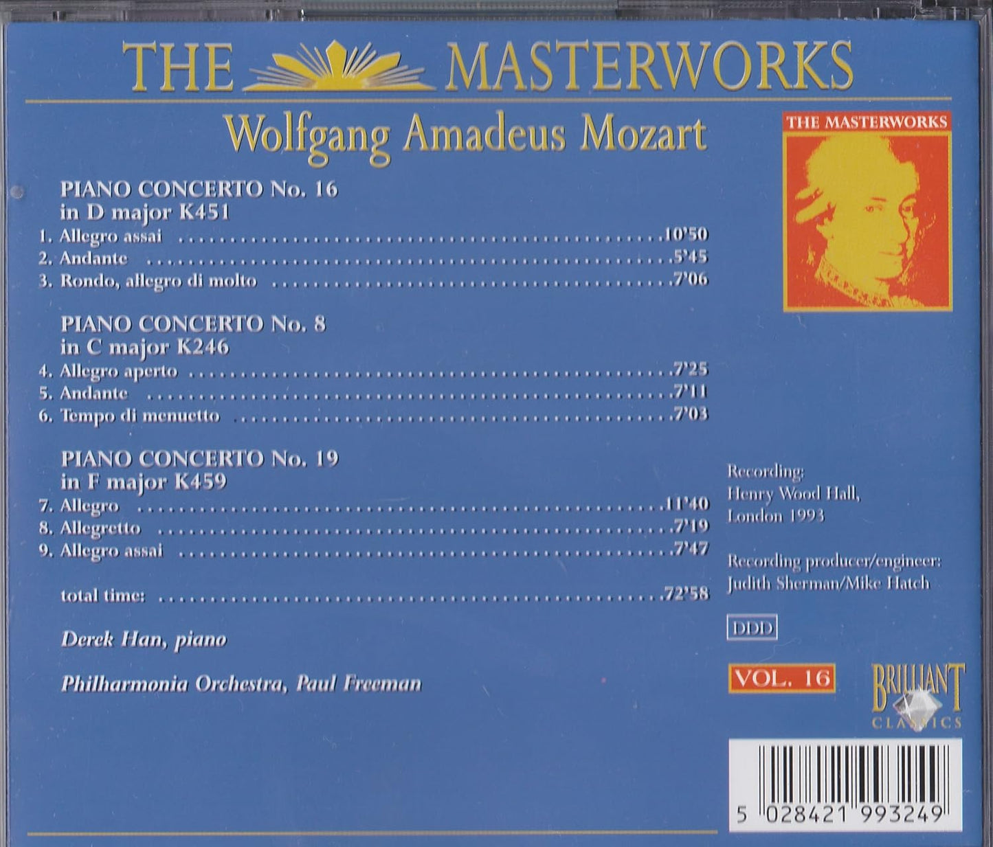 Mozart/MasterworksVo.16