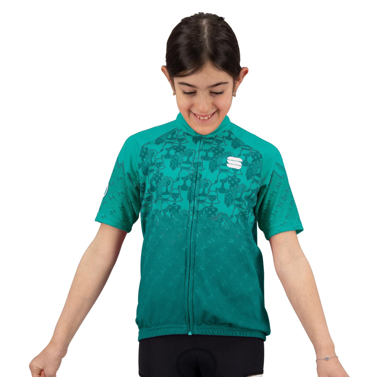 Sportful Super Girl Jersey 10Y Acqua Green