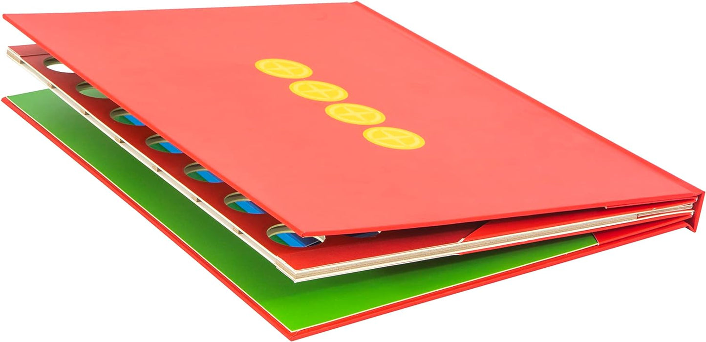 Pop-Up Games 4 in a Row - Unique Folding Design of Classic Connect 4 Game - Pop up Row of 4 Strategy Board Game for Kids/Children/Adults