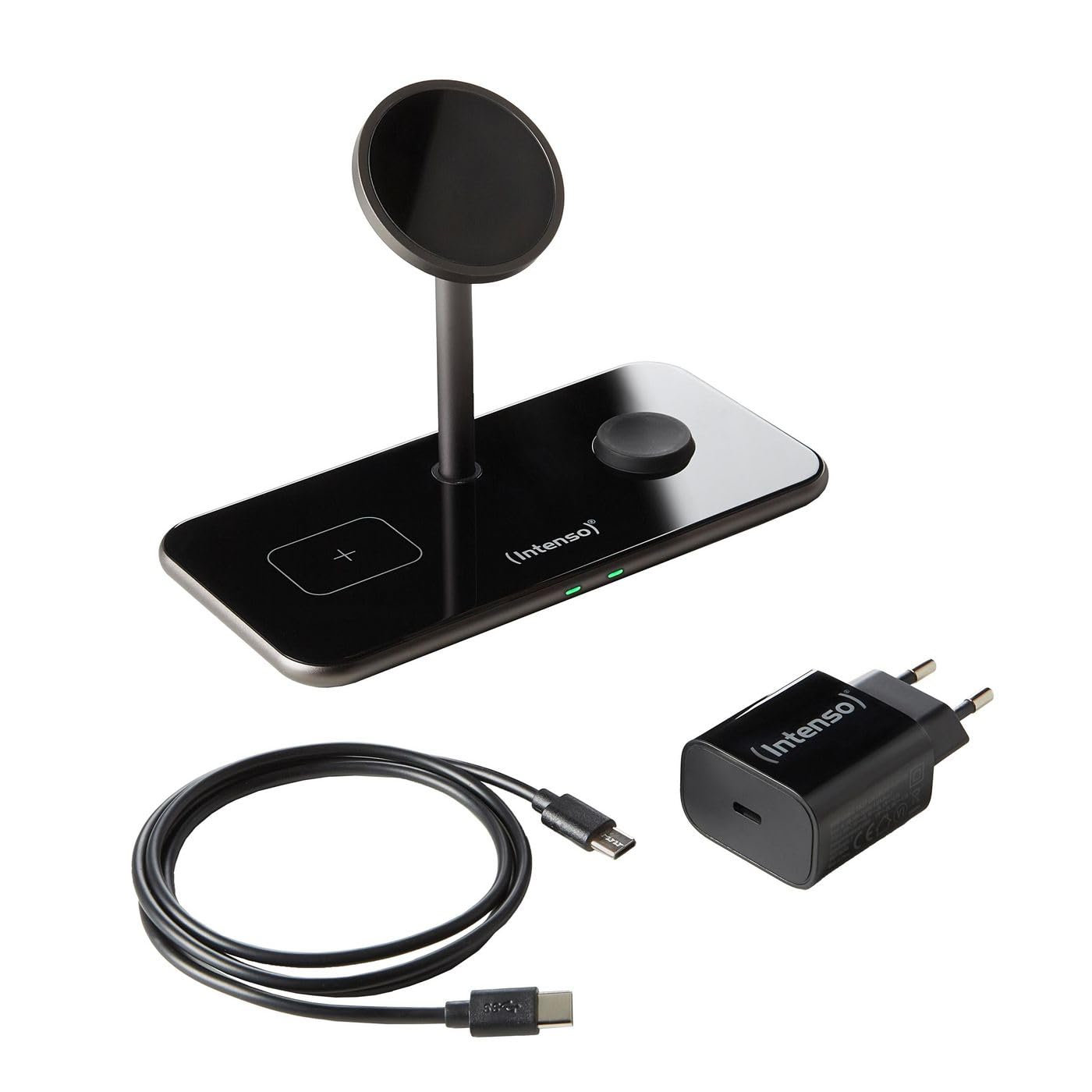 Intenso Caricabatterie Wireless Magnetico 3in1 MB13 - Ladestazione induktive 3in1, Nero