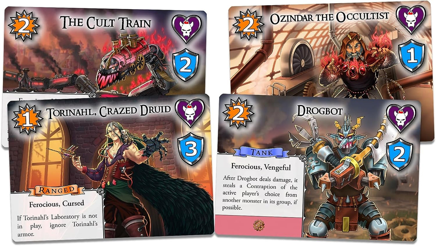 SlugFest Games: Battle for Greyport: Chaos in Copperforge Expansion - Cooperative Deckbuilding Game in The Red Dragon Inn World, Ages 13+, 2-5 Players