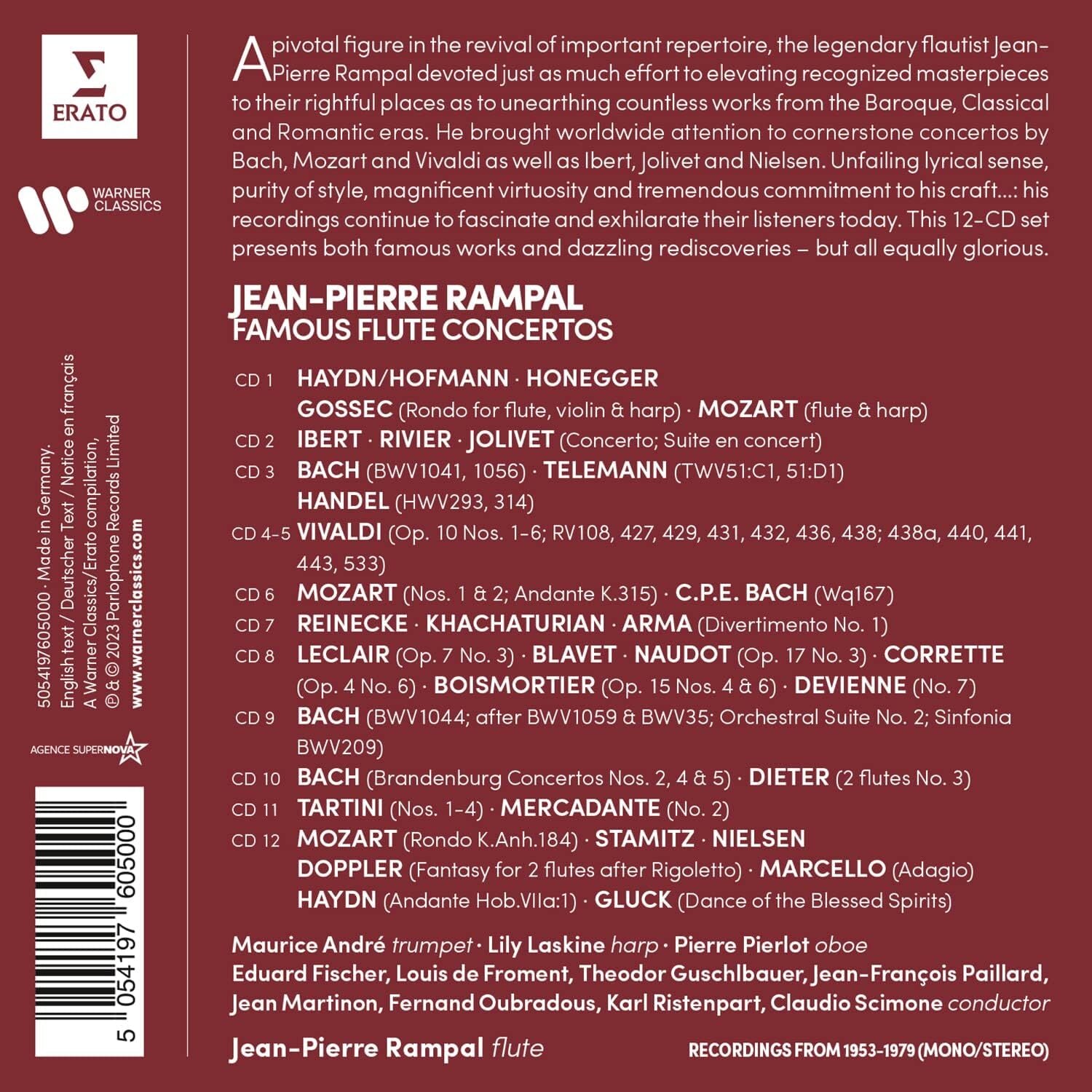 Jean-Pierre Rampal: Famous Flute Concertos