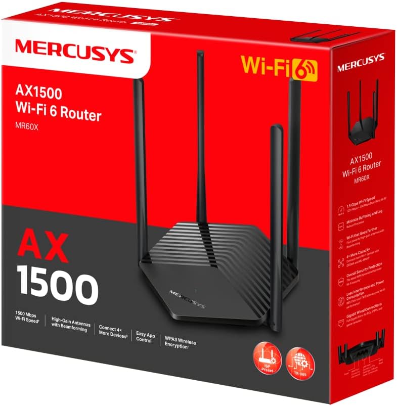 MERCUSYS MR60X AX1500 WIFI 6 ROUTER