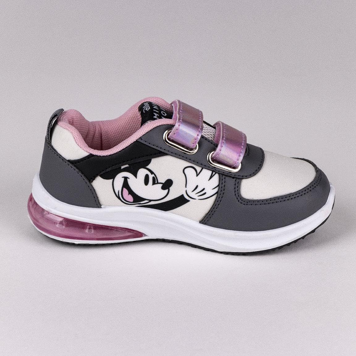 Led Trainers Minnie Mouse Velcro Grey (Size: 32)