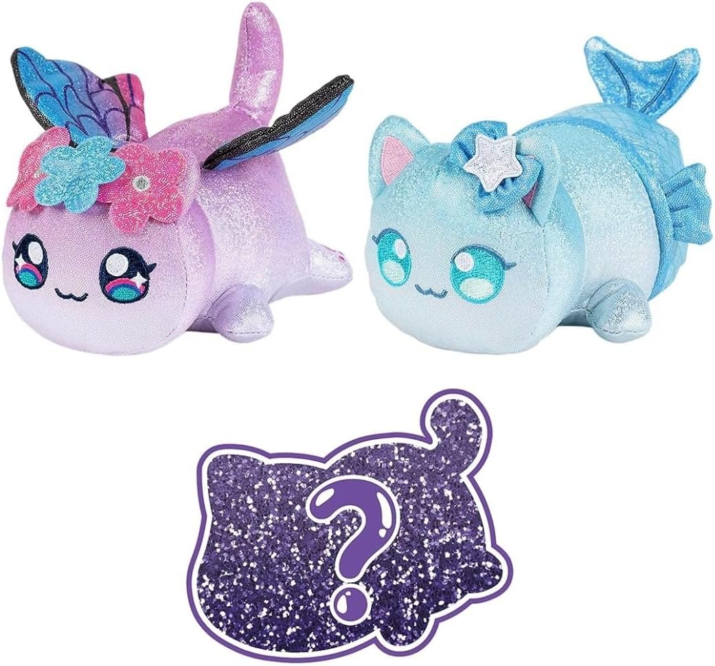 Aphmau 6” MeeMeow Plush Sparkle Collection 3-Pack, Surprise Box that includes 2 Sparkle Plush + 1 Mystery Plush, Official Merch