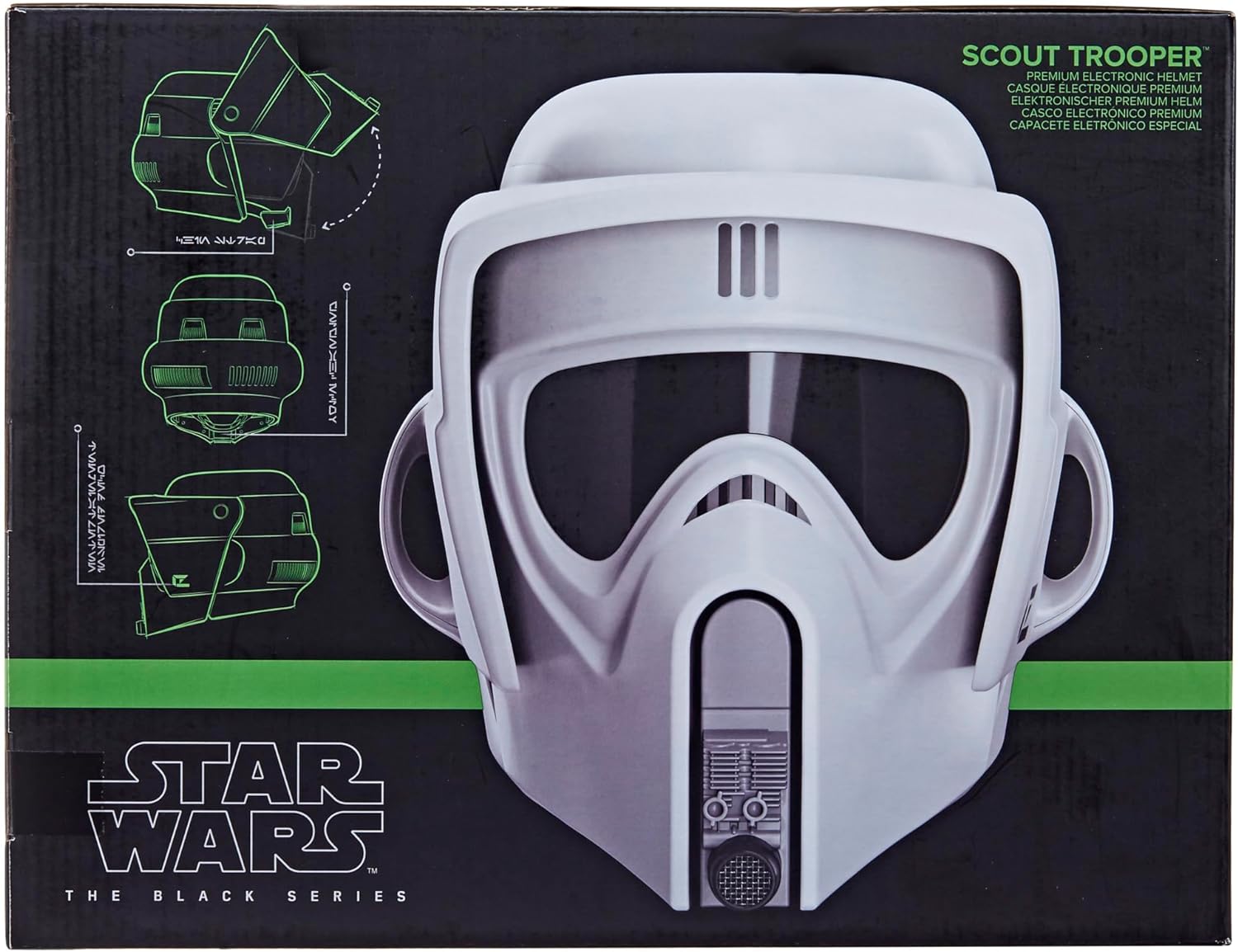 Star Wars The Black Series Scout Trooper Premium Electronic Helmet, Return of the Jedi Adult Roleplay Item