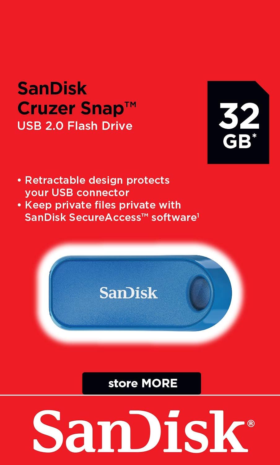 SanDisk USB-Stick Cruzer Snap blau 32 GB
